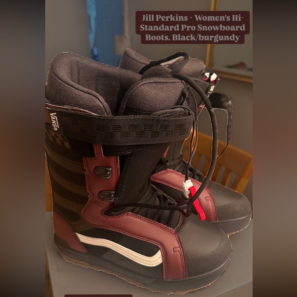Vans Black And Burgundy Snowboard Boots